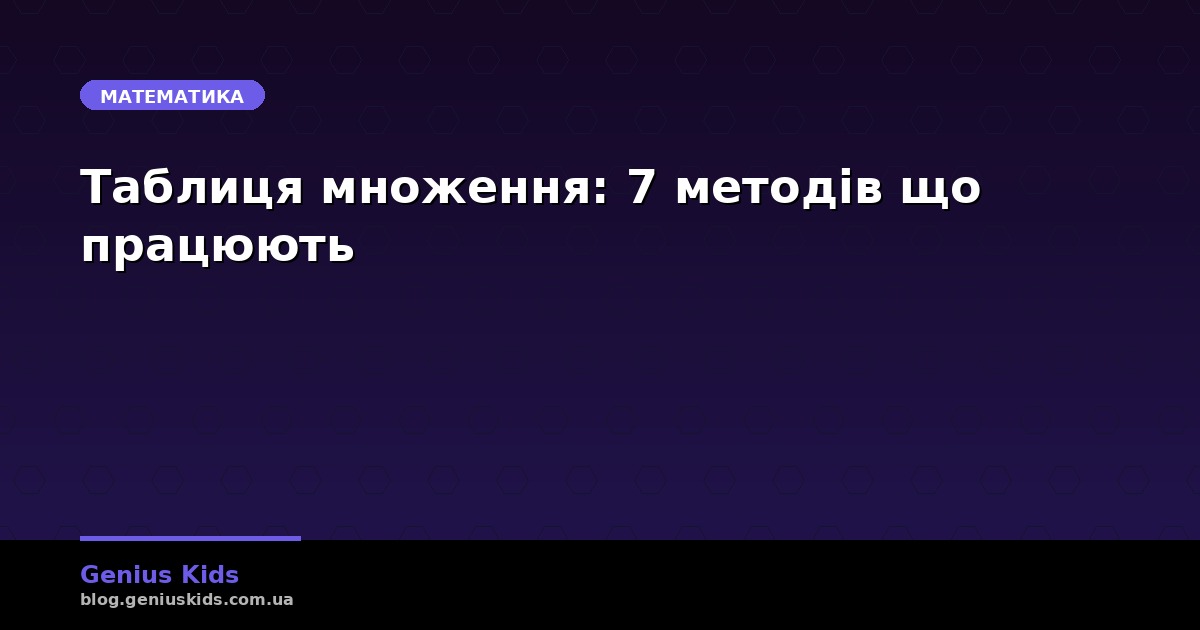 Як навчити дитину таблиці множення: 7 ефективних методів що працюють у 2026 році